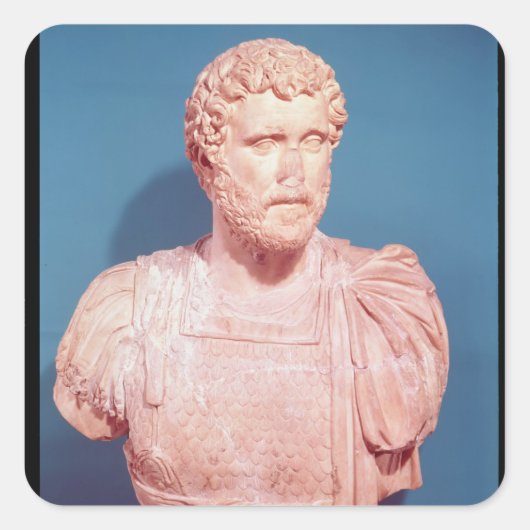 Bust van keizer Antoninus Pius Vierkante Sticker (Voorkant)