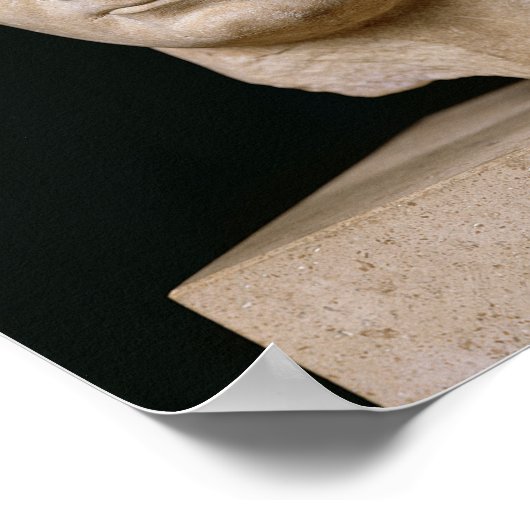 Bust van keizer Claudius uit Thasos Poster (Hoek)