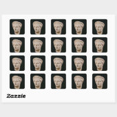 Bust van keizer Claudius uit Thasos Vierkante Sticker (Vel)