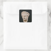 Bust van keizer Claudius uit Thasos Vierkante Sticker (Tas)