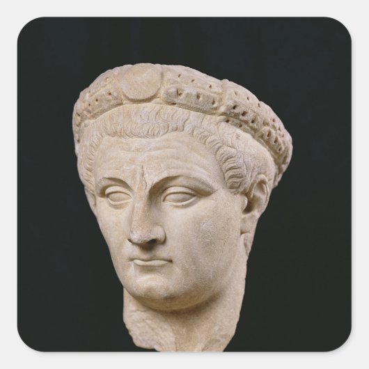 Bust van keizer Claudius uit Thasos Vierkante Sticker (Voorkant)