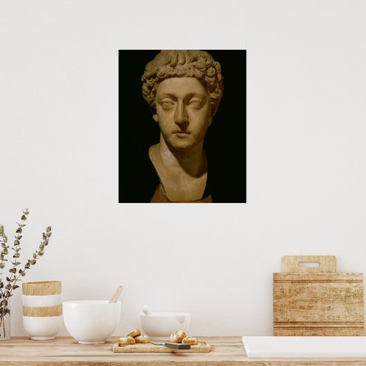 Bust van keizer Commodus Poster (Keuken)