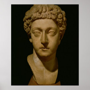 Bust van keizer Commodus Poster