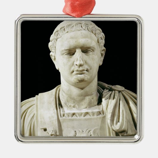 Bust van keizer Domitian Metalen Ornament (Voorkant)