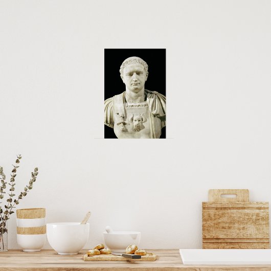 Bust van keizer Domitian Poster (Keuken)
