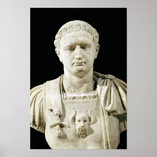 Bust van keizer Domitian Poster (Voorkant)