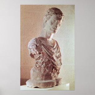 Bust van keizer Frederick II Poster