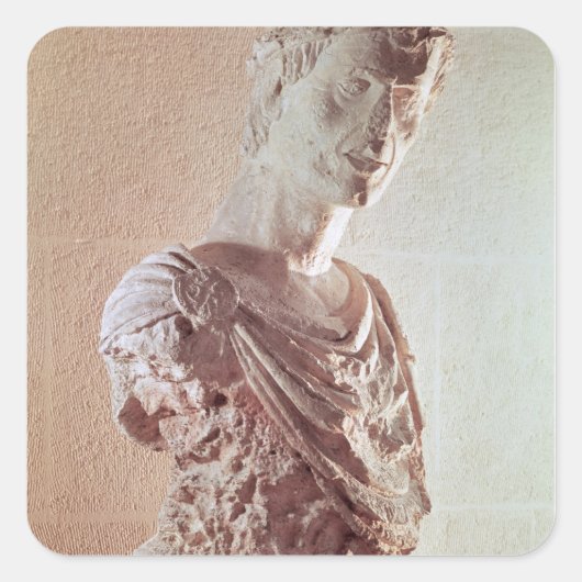 Bust van keizer Frederick II Vierkante Sticker (Voorkant)