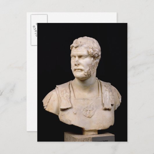 Bust van keizer Hadrian op Kreta Briefkaart (Voorkant / Achterkant)