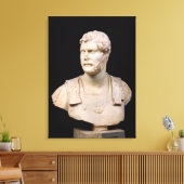 Bust van keizer Hadrian op Kreta Canvas Afdruk (Insitu (Woonkamer))