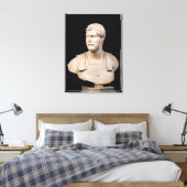Bust van keizer Hadrian op Kreta Canvas Afdruk (Insitu (Slaapkamer))