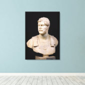 Bust van keizer Hadrian op Kreta Canvas Afdruk (Insitu (Houten vloer))