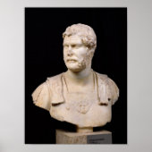 Bust van keizer Hadrian op Kreta Poster (Voorkant)