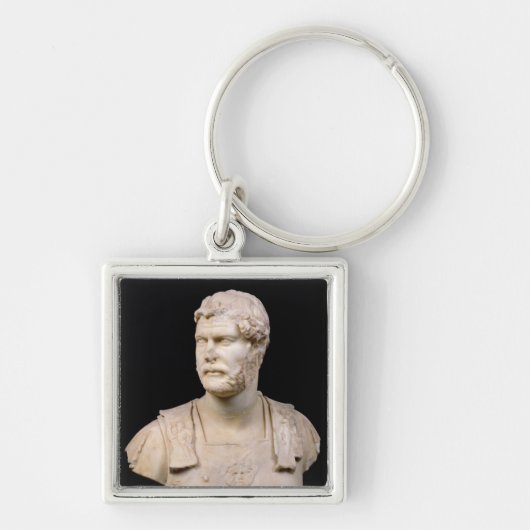 Bust van keizer Hadrian op Kreta Sleutelhanger (Voorkant)