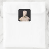 Bust van keizer Hadrian op Kreta Vierkante Sticker (Tas)