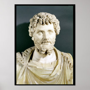Bust van keizer Septimus Severus Poster