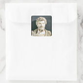 Bust van keizer Septimus Severus Vierkante Sticker (Tas)