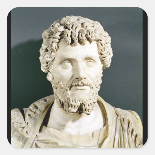 Bust van keizer Septimus Severus Vierkante Sticker (Voorkant)