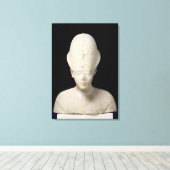 Bust van koning Amenophis IV van Vertel el-Amarna Canvas Afdruk (Insitu (Houten vloer))