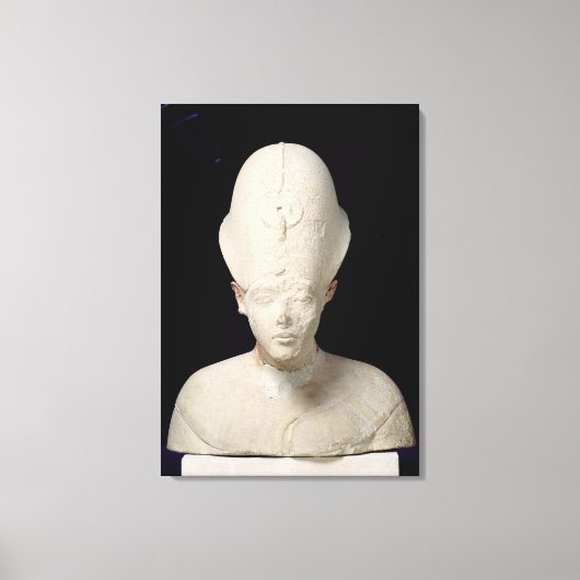 Bust van koning Amenophis IV van Vertel el-Amarna Canvas Afdruk (Voorkant)