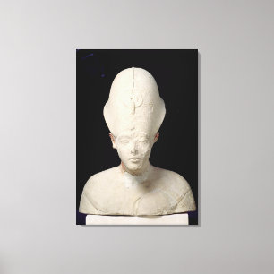 Bust van koning Amenophis IV van Vertel el-Amarna Canvas Afdruk