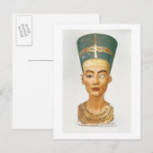 Bust van Koningin Nefertiti, voorste uitzicht, uit Briefkaart (Voorkant / Achterkant)