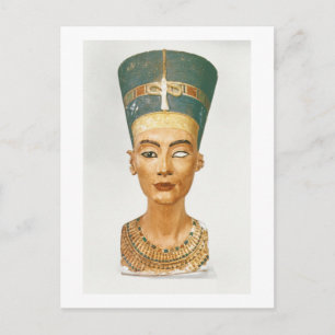 Bust van Koningin Nefertiti, voorste uitzicht, uit Briefkaart