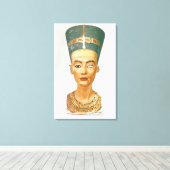 Bust van Koningin Nefertiti, voorste uitzicht, uit Canvas Afdruk (Insitu (Houten vloer))