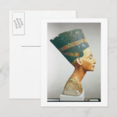 Bust van Koningin Nefertiti, zijdelings uitzicht,  Briefkaart (Voorkant / Achterkant)