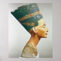 Bust van Koningin Nefertiti, zijdelings uitzicht,