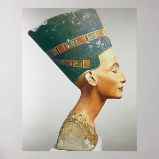 Bust van Koningin Nefertiti, zijdelings uitzicht,  Poster (Voorkant)