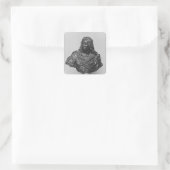Bust van Louis II-prins Bourbon Vierkante Sticker (Tas)