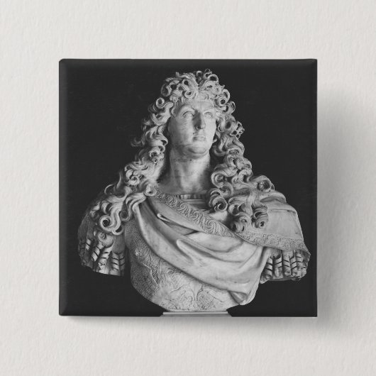 Bust van Louis XIV c.1678-81 Vierkante Button 5,1 Cm (Voorkant)
