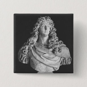 Bust van Louis XIV c.1678-81 Vierkante Button 5,1 Cm