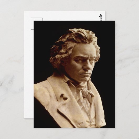 Bust van Ludwig van Beethoven Briefkaart (Voorkant / Achterkant)