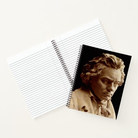 Bust van Ludwig van Beethoven Notitieboek (Binnen)