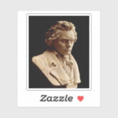 Bust van Ludwig van Beethoven Square Sticker (Vel)