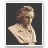 Bust van Ludwig van Beethoven Square Sticker (Voorkant)