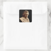 Bust van Ludwig van Beethoven Square Sticker (Tas)