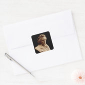 Bust van Ludwig van Beethoven Square Sticker (Envelop)