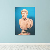 Bust van Marcus Aurelius Canvas Afdruk (Insitu (Houten vloer))