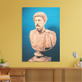 Bust van Marcus Aurelius Canvas Afdruk (Insitu (Woonkamer))
