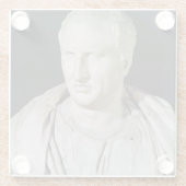 Bust van Marcus Tullius Cicero Glazen Onderzetter (Achterkant)