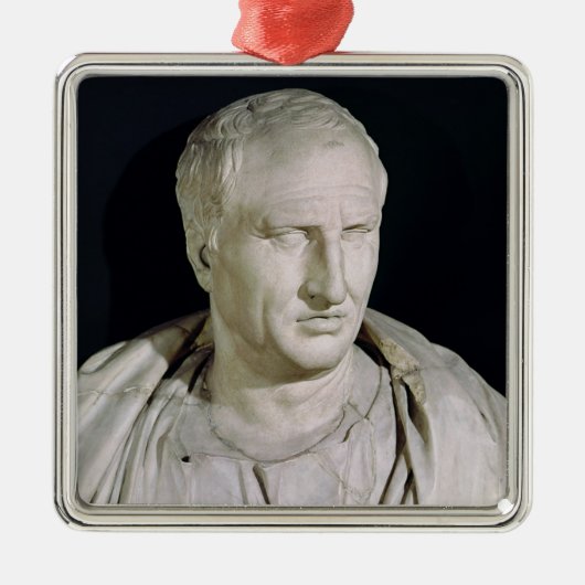 Bust van Marcus Tullius Cicero Metalen Ornament (Voorkant)
