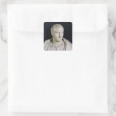 Bust van Marcus Tullius Cicero Vierkante Sticker (Tas)