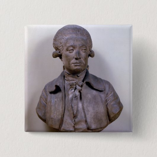 Bust van Marie Jean Antoine Nicolas Vierkante Button 5,1 Cm (Voorkant)