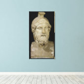 Bust van Miltiades 480-336 BC Canvas Afdruk (Insitu (Houten vloer))