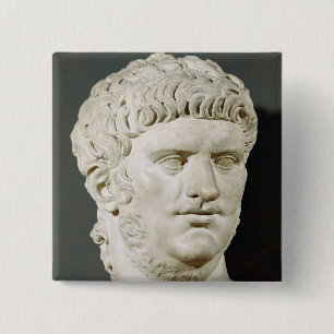 Bust van Nero Vierkante Button 5,1 Cm