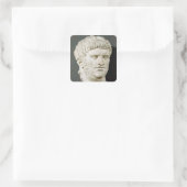 Bust van Nero Vierkante Sticker (Tas)