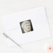 Bust van Nero Vierkante Sticker (Envelop)